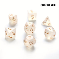 7pcs Iridescent Glitter Polyhedral Dice Set - Christmas Thanksgiving Gift