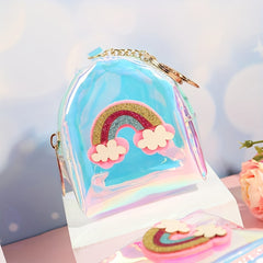 Waterproof Rainbow Laser Coin Purse for Girls