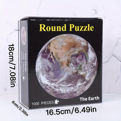 1000pcs Earth & Moon Puzzle 2D Flat Jigsaw for Adults Space Theme Toy