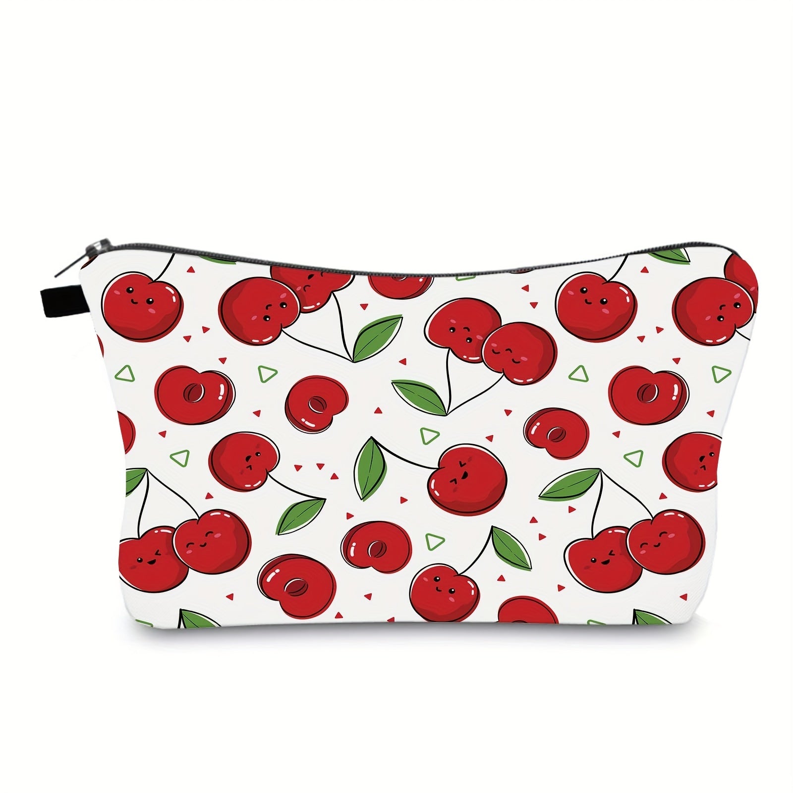 Cherry Printed Makeup Bag Waterproof Toiletry Storage Bag