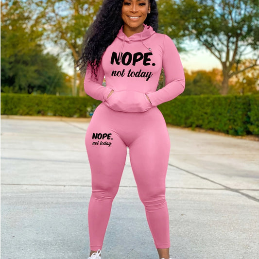 Nope Not Today Print Two Piece Set
