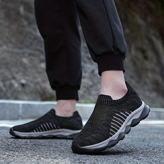 Men's Lace-up Slip-on Sneakers, Lightweight & Breathable