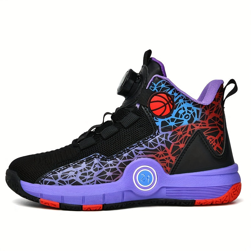 Boys' High Top Basketball Shoes Shock Absorbing for Training