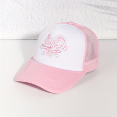 Heart Print Baseball Cap Couple Trucker Hats Lightweight Adjustable Sun Hat