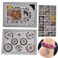 3pcs DIY Beading Tray Bead Board Bracelet Flocked Bead Board