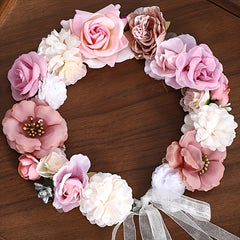 Girls Flower Wreath Headband Princess Hair Accessory for Beach Vacation