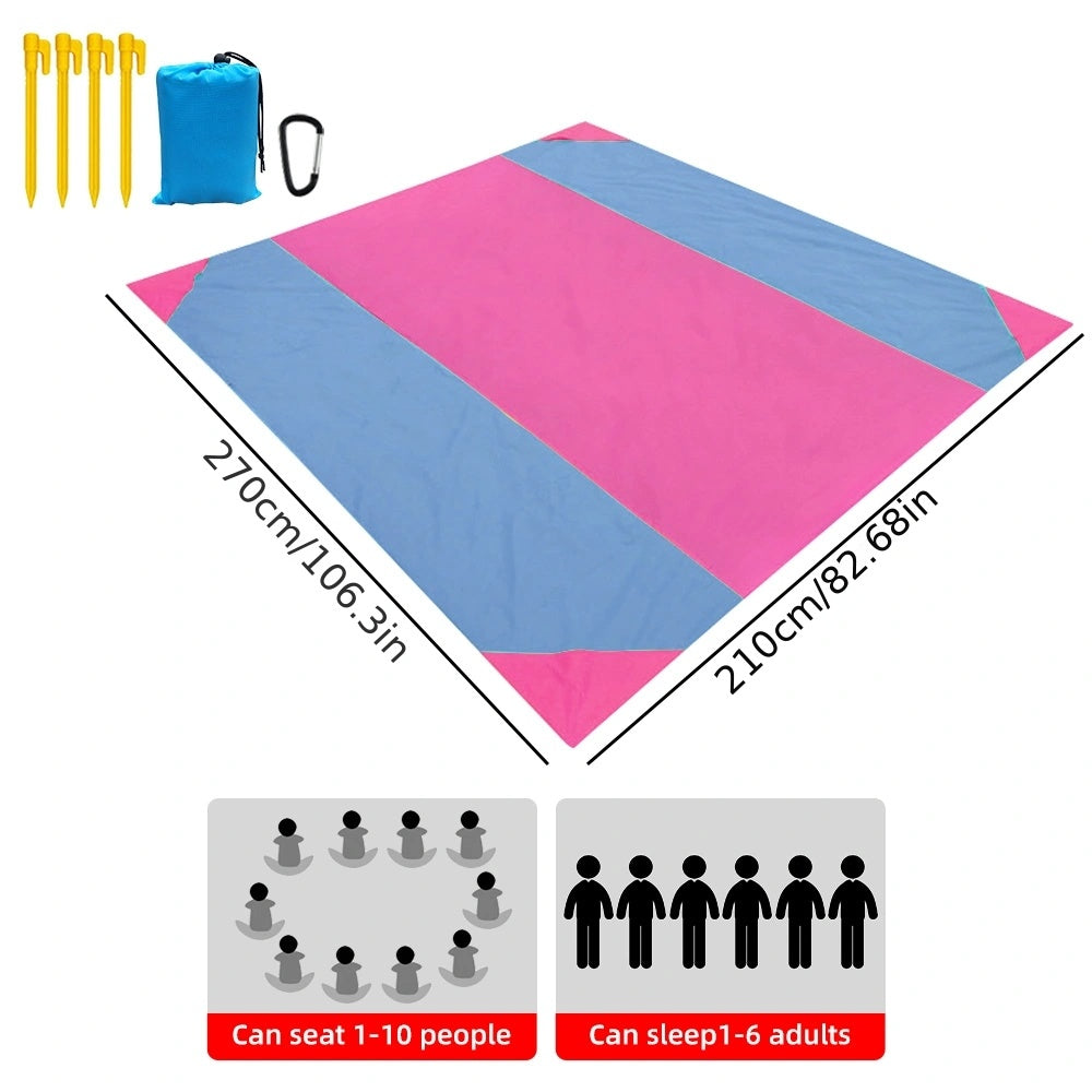 Waterproof Beach Mat Extra Large Outdoor Camping Mat Sandproof Portable