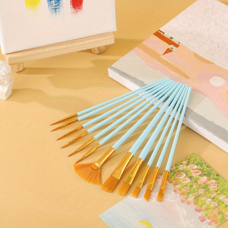 12pcs Watercolor Brush Set for DIY Painting and Acrylic Art