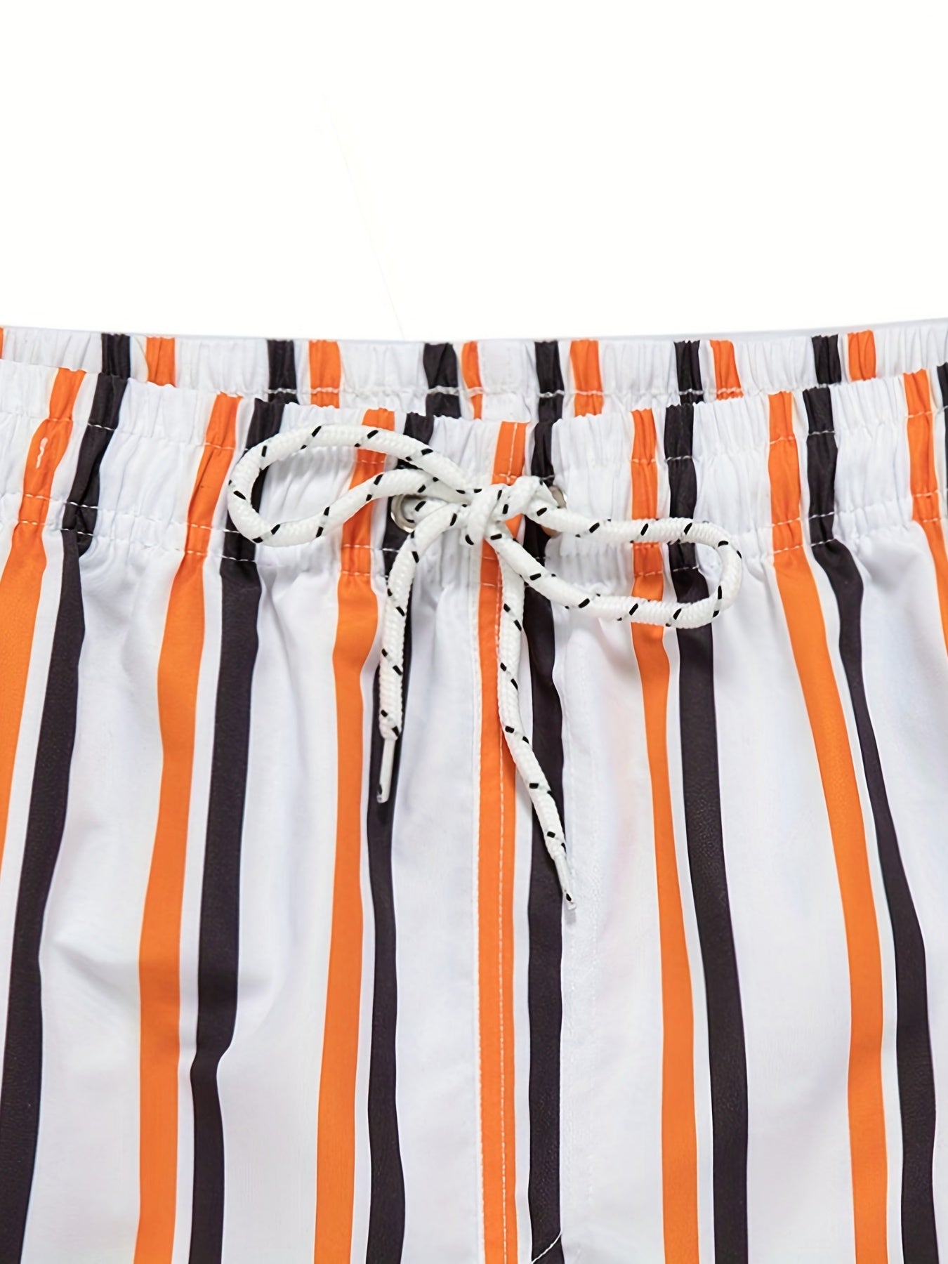 Vertical Stripes Men s Quick Dry Hawaiian Board Shorts With Pockets