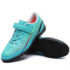 Unisex Turf Football Boots Hook Loop Fastener Outdoor Anti skid TF Soccer Cleats