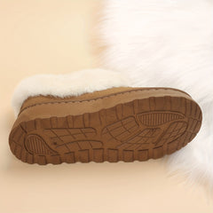 Women's Faux Fur Lined Ankle Boots Thermal Plush Snow Boots