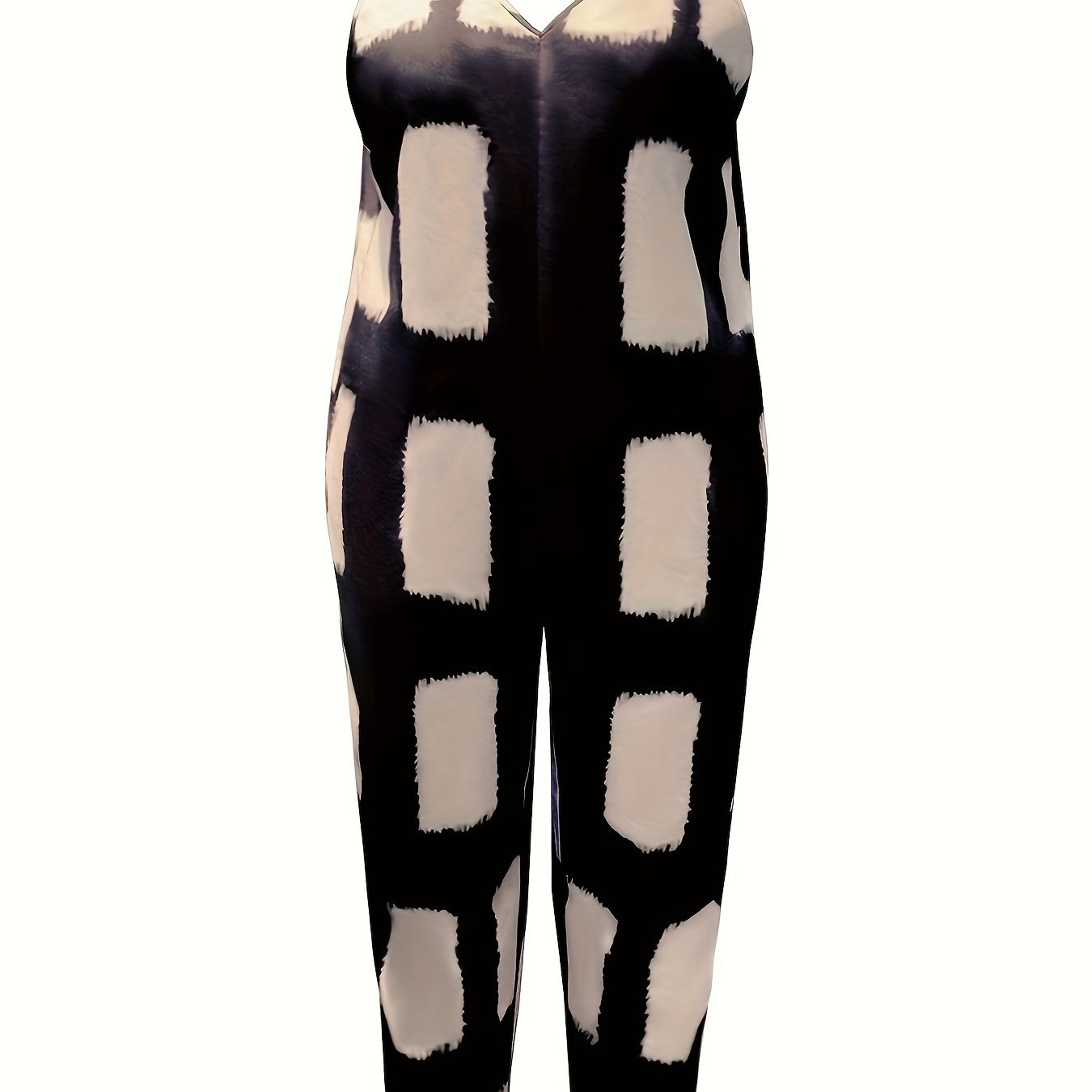Tie Dye Chain V-Neck Jumpsuit