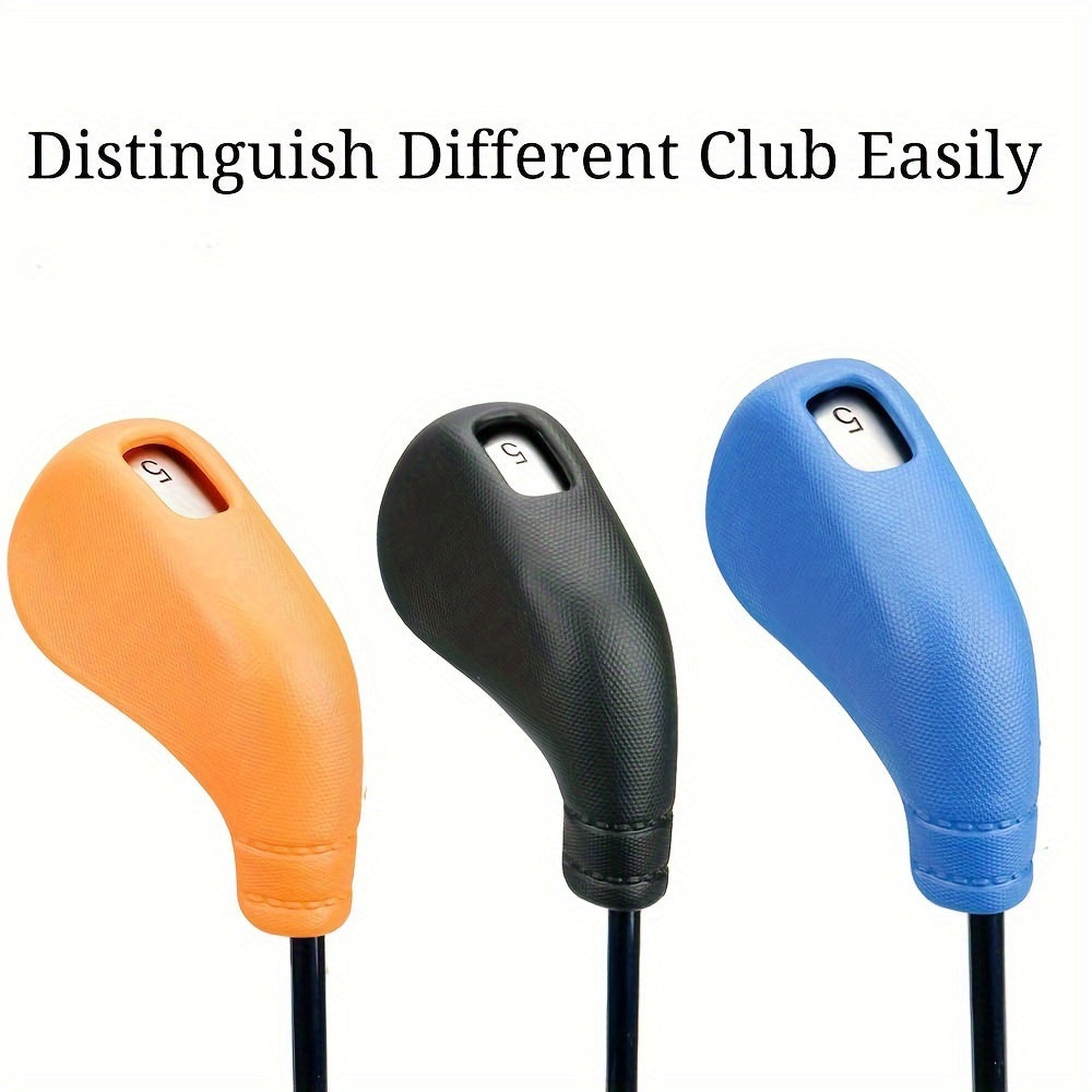 Waterproof & Durable Soft Rubber Golf Club Head Cover Protector
