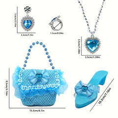 Girl's Jewelry Dress Up Set Princess Heart Necklace Set