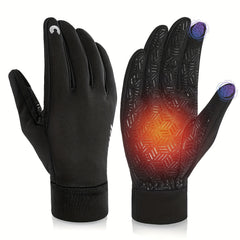 Winter Windproof Touch Screen Gloves with Reflective Strip