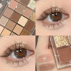 20-Color Earth Tone Eyeshadow Palette, Portable & Long-Lasting Cosmetics