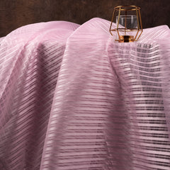 Sheer Organza Fabric Stripe Party Bridal Wedding Dress Craft