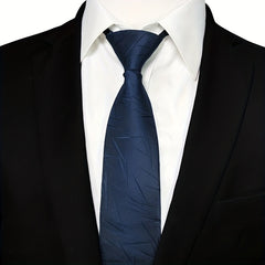Men's Red Striped Zip Tie Professional Business Groom Groomsman