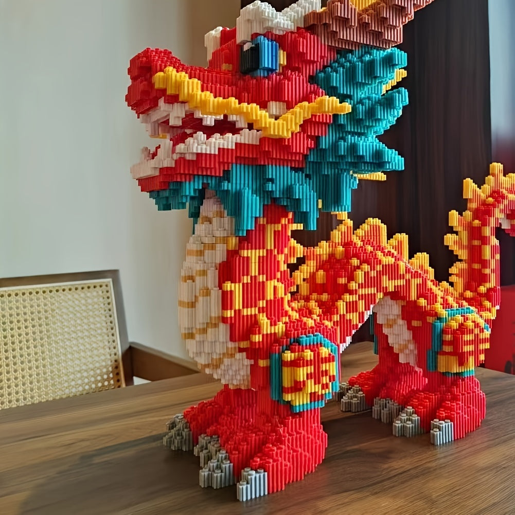10000pcs Chinese Elements Building Blocks Great Wall Dragon Model Toy