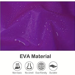 Portable Reusable Rain Poncho with Hood and Elastic Cuff Sleeves