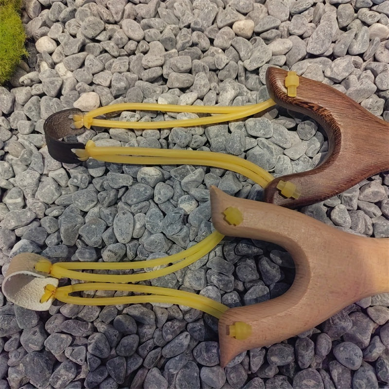 High Precision Wooden Slingshot Toy Outdoor Play Rubber Band