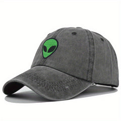 Alien Embroidered Mesh Hat Outdoor Sun Baseball Cap
