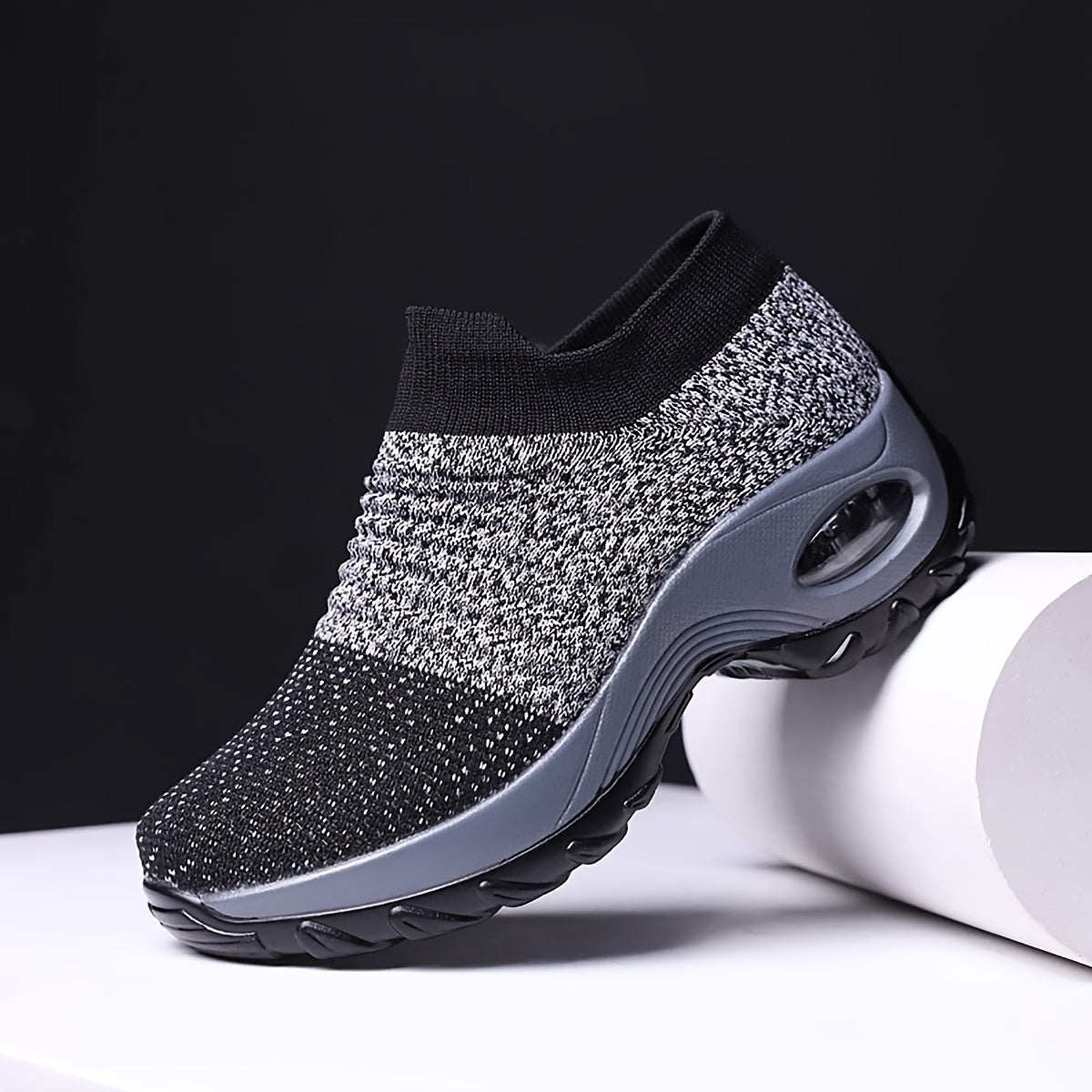 Women's Air Cushion Chunky Sneakers Lightweight Mesh Low Top Shoes