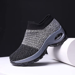 Women's Air Cushion Chunky Sneakers Lightweight Mesh Low Top Shoes