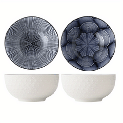 2pcs Ceramic Bowl 33 Oz Soup Salad Cereal Dessert Rice Noodles