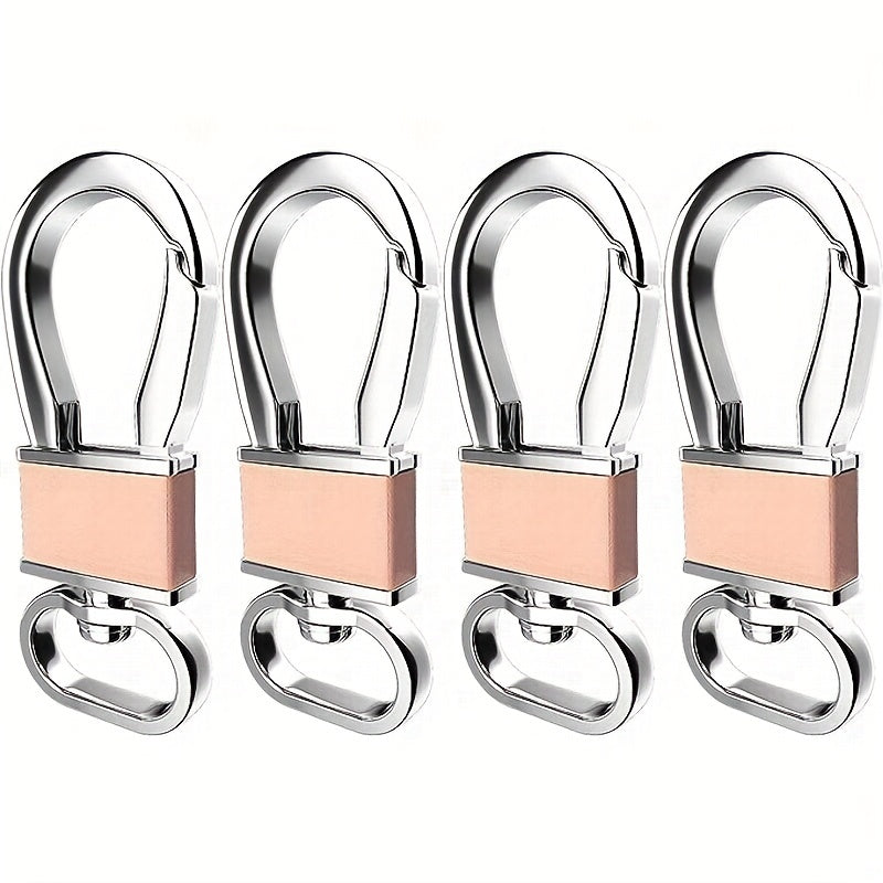 4pcs Metal Carabiner Keychain Portable Key Holder for Camping Hiking