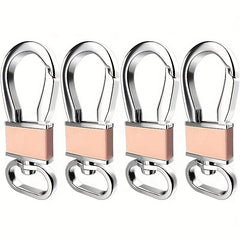 4pcs Metal Carabiner Keychain Portable Key Holder for Camping Hiking