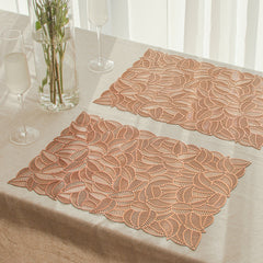 Heat Insulated Leaf Placemat for Home Restaurant Hotel