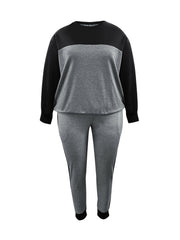 Colorblock Long Sleeve Top & Pants Set