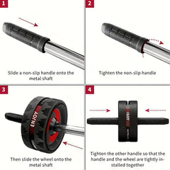 Ab Roller Wheel Home Gym Fitness Strengthen Core Build Muscle Burn Fat Abdominal