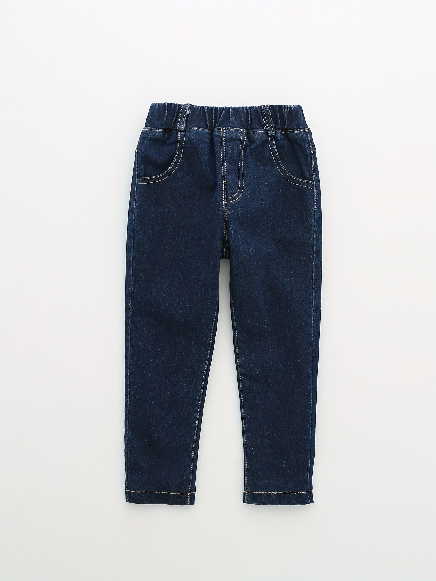 Boys Thickened Denim Pants With Pocket