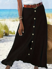 Women's Button Up Ruched Skirt