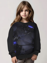 Kids Crew Neck Long Sleeve Sweatshirt Pullover Tops