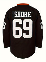 Men's Dog Print Long Sleeve Ice Hockey Jersey 69 Classic Embroidery