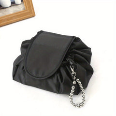 Portable Drawstring Travel Cosmetic Bag Fold Makeup Organizer Pouch