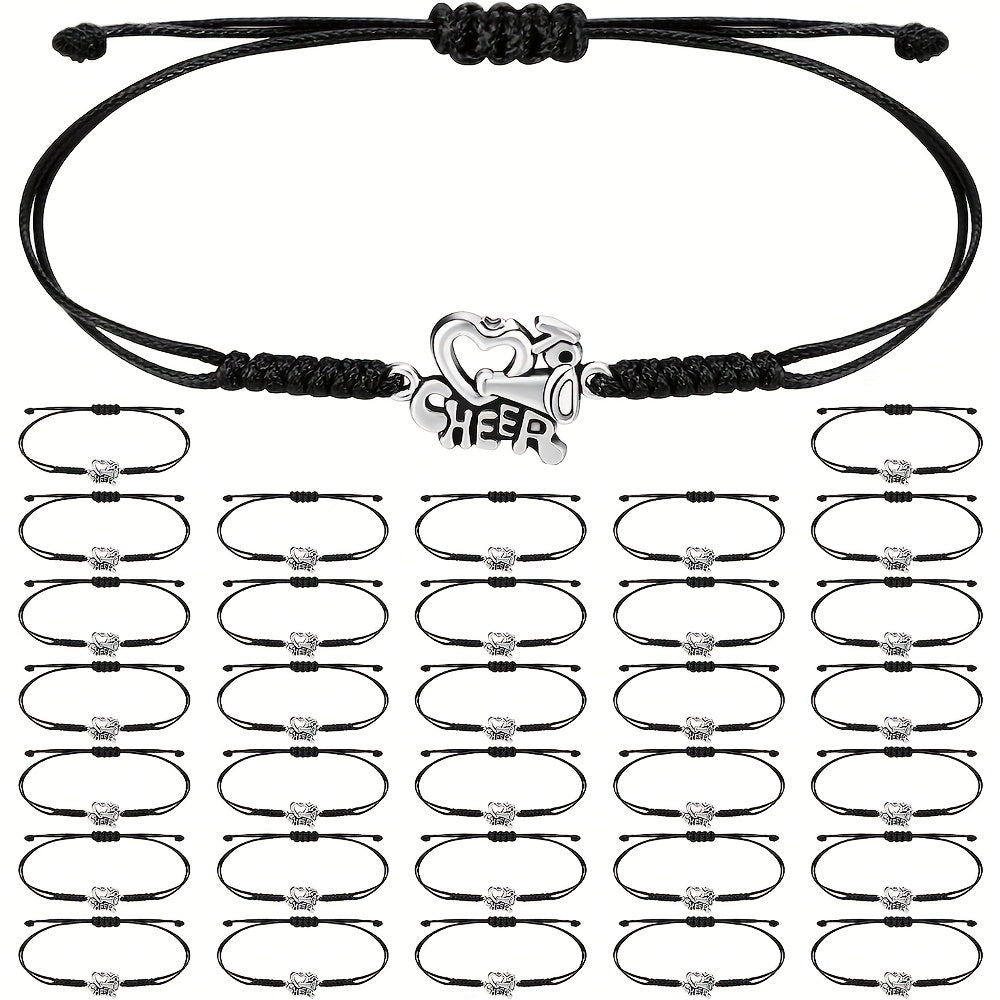 Adjustable Cheerleader Cheer Bracelets Bulk for Kids