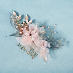 Pink Bridal Comb Wedding Hair Clip Hair Accessories Hair Jewelry