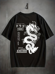 Men's Dragon Graphic T-Shirt for Summer Outdoor Activities