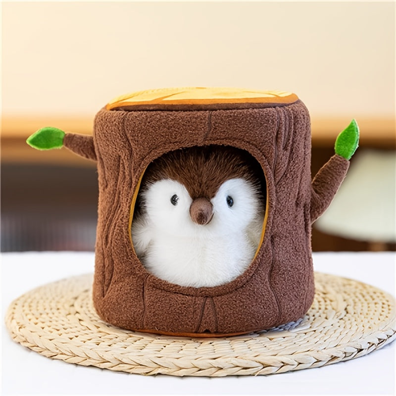 2pcs Elf Series Bird Plush Toys Sparrow & Parrot Avian Dolls