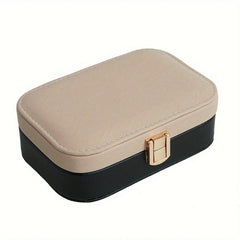 Stylish Jewelry Storage Box Travel Portable Storage Bag Solid Necklace Organizer