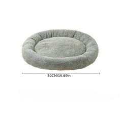 Soft Plush Round Cat Bed Bolster Nest - Pet Supplies