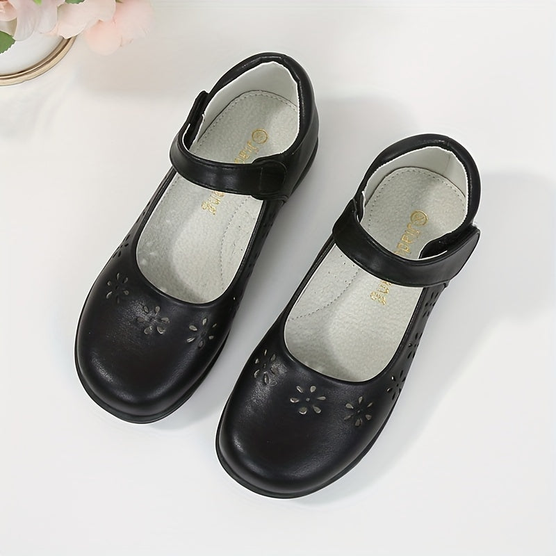 Girls Closed Toe Dance Shoes Lightweight Soft Flat Hook and Loop Fastener