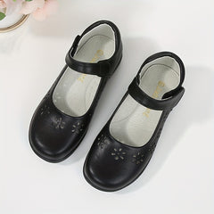 Girls Closed Toe Dance Shoes Lightweight Soft Flat Hook and Loop Fastener