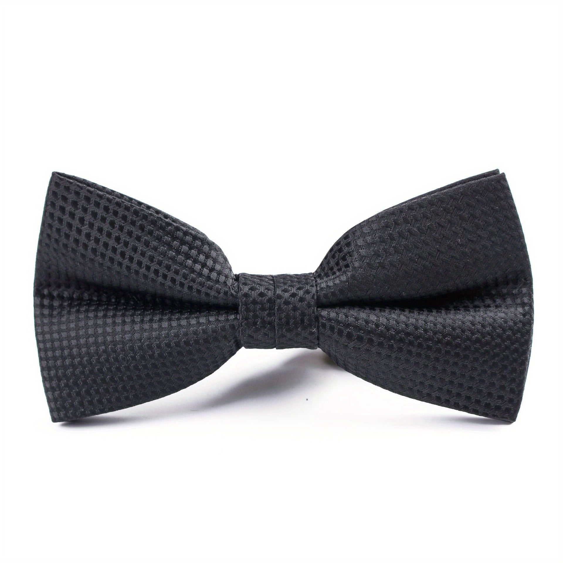 Polyester Jacquard Bow Tie Solid Plain Bow Tie For Men Groom