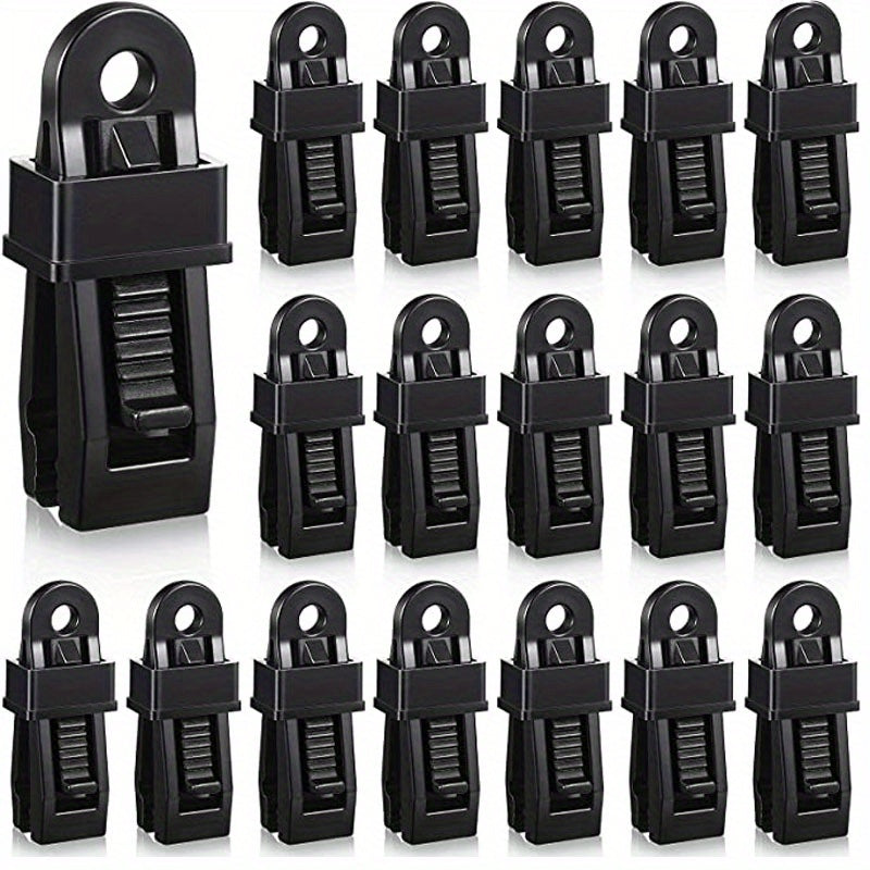20pcs Crocodile Mouth Multipurpose Camping Clamp Tighten Lock Grip Snap