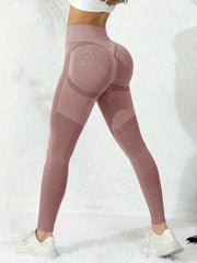 Solid High Waist Yoga Leggings Butt Lifting Sports Tight